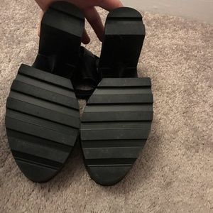 BRAND NEW! CUTE!! Black sandal wedge heel.